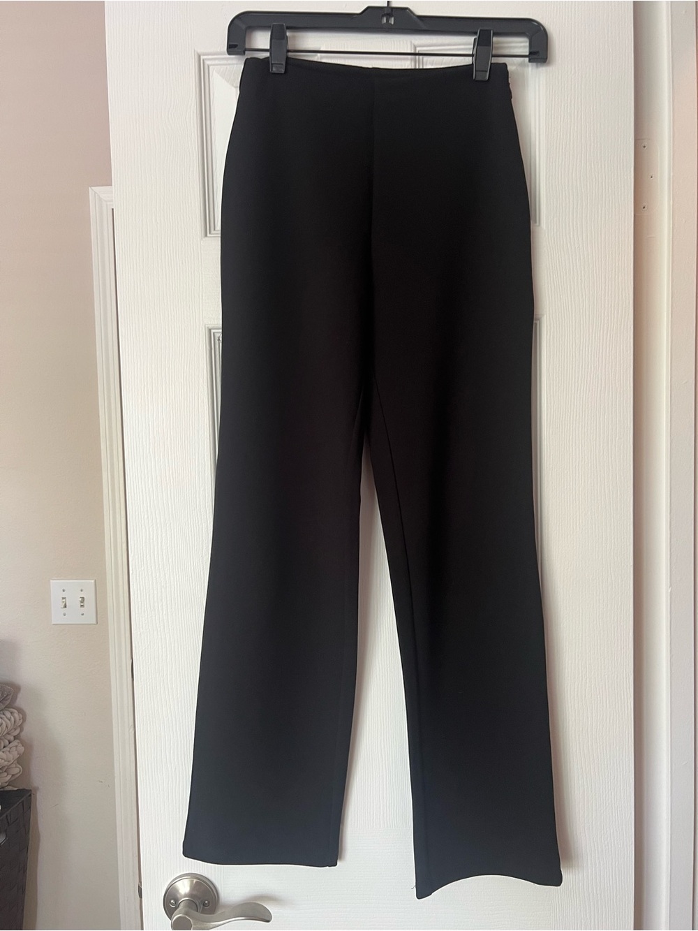 Leith Black Straight-Leg Dress Pants